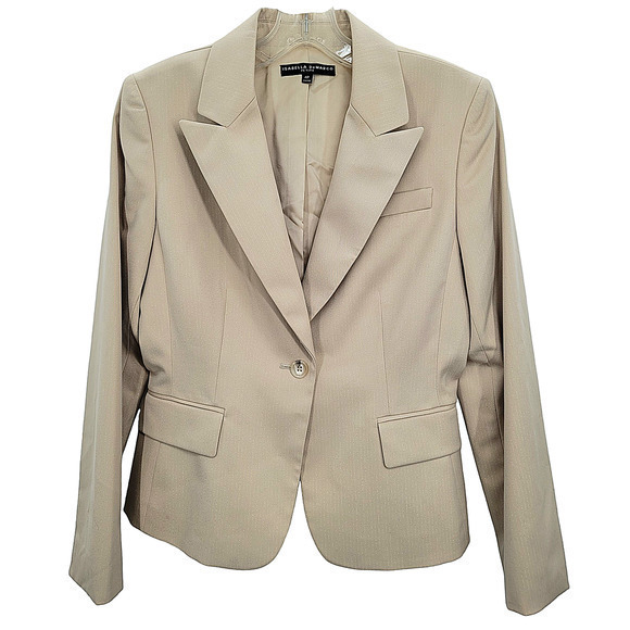 HP Isabella DeMarco Petites Metallic Strip Single Breasted One Button‎ Jacket - Picture 1 of 11